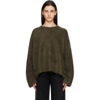 TOTEME Brown Boxy Alpaca Knit Sweater 252771F096002