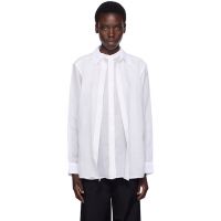 TOTEME White Double Collar Shirt 252771F109008
