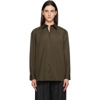TOTEME Brown Classic Poplin Shirt 252771F109013