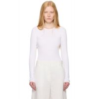 TOTEME White Compact Cotton T-shirt 252771F110000