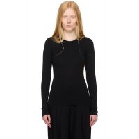 TOTEME Black Compact Cotton T-shirt 252771F110001