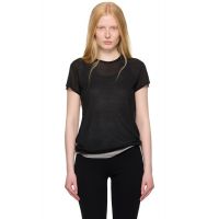 TOTEME Black Silk T-shirt 252771F110005