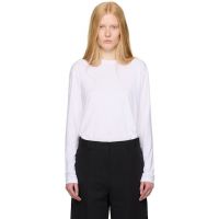 TOTEME White Classic Long-Sleeve T-shirt 252771F110006
