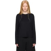 TOTEME Black Classic Long-Sleeve T-shirt 252771F110007