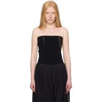 TOTEME Black Compact Knit Tube Top 252771F111002