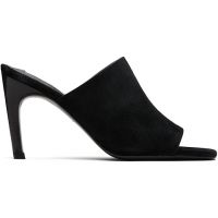 TOTEME Black Velour-Leather Bandeau Mules 252771F125001