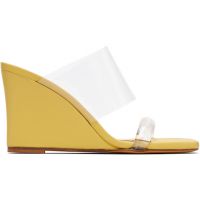 Maryam Nassir Zadeh SSENSE Exclusive Brown Olympia Wedge Heeled Sandals 252779F125001