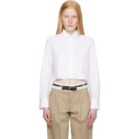 HommeGirls White Cropped Shirt 252783F109012