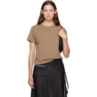 Courreges Tan Embroidered T-shirt 252783F111006
