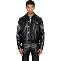 Courreges Black Vinyl Trucker Jacket 252783M180004