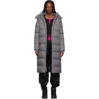 The North Face Gray City Long Hooded Down Jacket 252802F061044