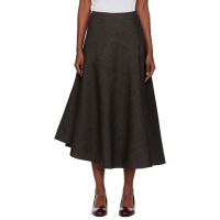 OUR LEGACY Brown Waltz Midi Skirt 252803F092001