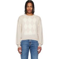 OUR LEGACY Beige Sonar Round Neck Sweater 252803M201002