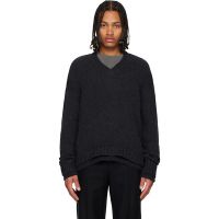 OUR LEGACY Gray False V-Neck Sweater 252803M206004