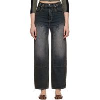 Eckhaus Latta Blue Double Knee Baggy Jeans 252830F069005