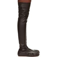 YUME Brown Overknee Ballerina Tall Boots 252844F116000