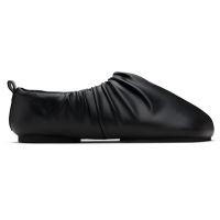 YUME Black Wrinkle Flat Slippers 252844M231001