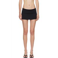 GUIZIO Black Micro Stretch Miniskirt 252897F090005