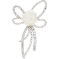 SHUSHU/TONG YVMIN Edition Faux-Pearl Chain Bow Rose Single Earring 252901F022022