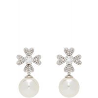 SHUSHU/TONG YVMIN Edition Cruciate Flower Faux-Pearl Earrings 252901F022027