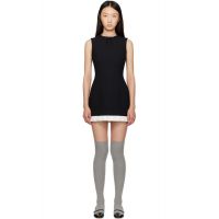 SHUSHU/TONG Black Sleeveless Slim-Fit Minidress 252901F052035