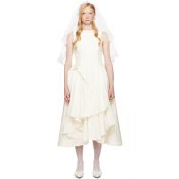 SHUSHU/TONG SSENSE Exclusive Bridal Capsule Irregular Hem Midi Dress 252901F054002