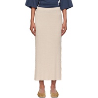 Baserange Beige Franca Midi Skirt 252922F092004