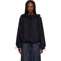 Baserange Black Point Hooded Blouse 252922F107000
