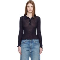Baserange Navy Dual Long Sleeve Polo 252922F108003