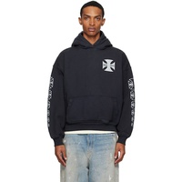 Black Rhude Boys Hoodie 252923M202006
