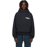 Rhude Black International Racing Logo Hoodie 252923M202007