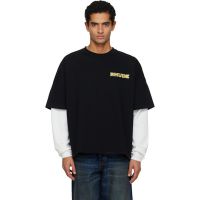 Black Rhude Steel Double-Layered T-shirt 252923M213027