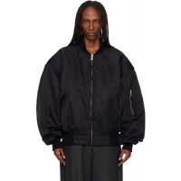 Entire Studios Black Broad Bomber Jacket 252940F058001