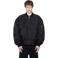 Entire Studios Black Broad Bomber Jacket 252940M175003