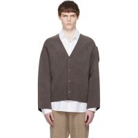 Entire Studios Taupe Minimal Suede Jacket 252940M181000