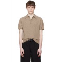 Entire Studios Beige Short Sleeve Knit Polo 252940M212002