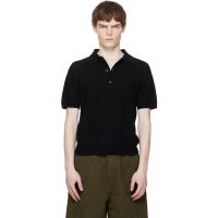 Entire Studios Black Short Sleeve Knit Polo 252940M212003