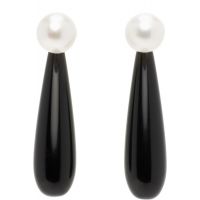 Sophie Buhai Small Angelyne Onyx Earrings 252942F022051