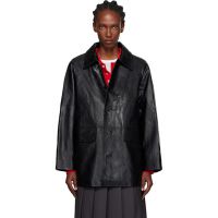 Dunst Black Lily Faux-Leather Half Jacket 252965F063006