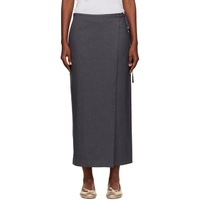 Dunst Gray Wrap Maxi Skirt 252965F092000