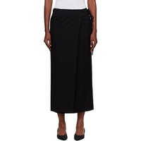 Dunst Black Wrap Maxi Skirt 252965F092001
