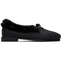 HEREU Black Tilla Shearling Loafers 252991F118008