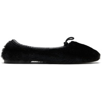HEREU Black Puntera Shearling Ballerina Flats 252991F118012
