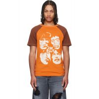 Cout DE LA LIBERTE Orange Ty Raglan Colorblock Print T-shirt 261006M213001