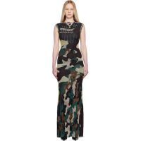 Ottolinger Multicolor Camo Mesh Maxi Dress 261016F055002