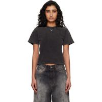 Ottolinger Black Pierced Fitted T-shirt 261016F110000
