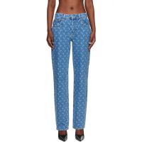 Marine Serre Blue Moon Laser Straight Jeans 261020F069000