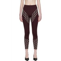 Marine Serre Burgundy Athleisure Moon Insert Leggings 261020F085007