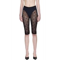 Marine Serre Black Moonogram Mesh Flock Capri Leggings 261020F088017