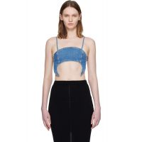 Marine Serre Blue Denim Moon Bra Top 261020F111025
